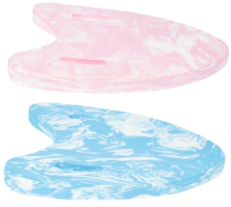 GALPADA 2 Piezas Tabla de Natación para Flotador Portátil de EVA para Piscina Ayuda Segura para Aprender Nadar con Bordes Redondeados Colores Azul y Rosa para Entrenamiento Acuático