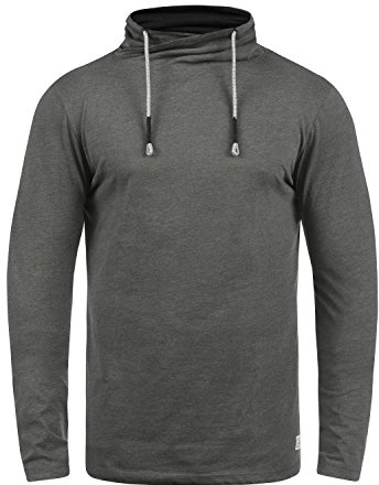 Blend BHPallo Herren Longsleeve Langarmshirt Shirt mit Tube-Neck-Kragen, Größe:2XL, Farbe:Pewter Mix (70817)