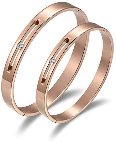 Flongo Pararmband armband armband partnerarmband BFF-kedjor vänskapsarmband för 2 med pussel gravyr present för män kvinnor, Rostfritt stål