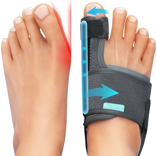 TENICORE Hallux Valgus Korrektur Mit 2 Winkeleisen Hallux Valgus Schiene Rutschfester Gurt Ballenzehen Zehenspreizer Zehenschutz 1 Paar
