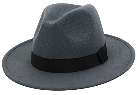 Sombreros Fedora para mujeres y hombres, sombreros estilo fedora de ala ancha con cinta sólida para mujeres y hombres, sombreros británicos de jazz para hombres