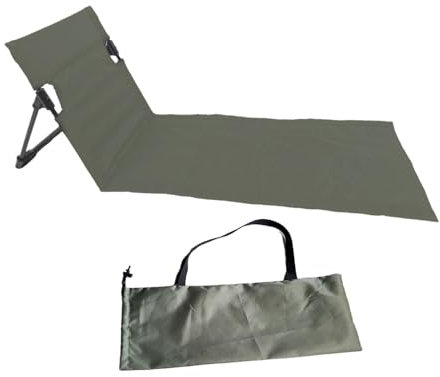 VNGBFGDFVN Strandstuhl mit Rückenlehne, Strandbodenstuhl, Leichter Stadionsitz, Faltbare Stuhlauflage für Picknick, Rucksackreisen im Freien