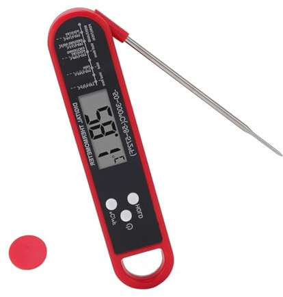 Termometro digitale culinario, sonda rotativa a 180°, misurazione temperatura alimentare (-50~300°C), sonda temperatura cucina, magnete e foro di sospensione, ideale per cucina, griglia, forno