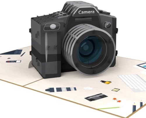MOKIO® Pop-Up Karte – Kamera – 3D Grußkarte
