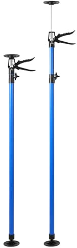 Eikuavons Deckenstütze, Einhandstütze, Montagestütze, 2er-Set professionelles Stuitzstange, Teleskopbereich: 115 cm bis 290 cm, Tragkraft 50 kg, blau (Geeignet für Wagenheber, Wände, Schränke usw)
