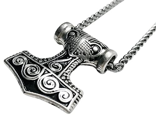 Smaksmycke Thors Hammer berlock för kedja | silverpläterat med 925 sterlingsilver, skonhakare kedjehängare, Thor Hammer Amulett för kedja