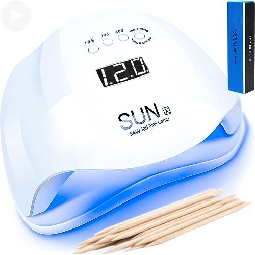 Lampada led unghie UV professionale 36 LED con 5 Timer da 48W / 54W. Fornetto ideale per manicure e pedicure con sensori movimento e base staccabile. Forno asciuga smalto per semipermanente e gel UV.