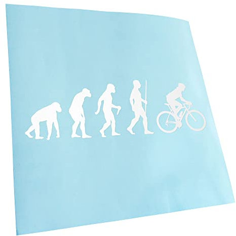 Kiwistar - Autocollant - Evolution pour vélo de course - blanc - G50 - Pour voitures, vélos, véhicules, motos, cyclomoteurs, tuning, vitres arrière
