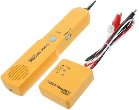 GARVALON Rj11 Telephone Cable Tester Toner Wire Tracer Tone Line Detector Alligator Clips Network Phone Line Tester for Circuit Continuity Testing