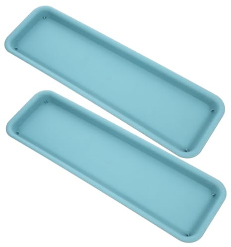 Yardwe 2stücke Rechteckige Pflanzschalen Aus Kunststoff Und Auslaufsicher Robuste Pflanzkübel-untersetzer Für Innenbereich Schützt Böden Vor Nässe Und Verschmutzung Leicht Zu Reinigen LAN