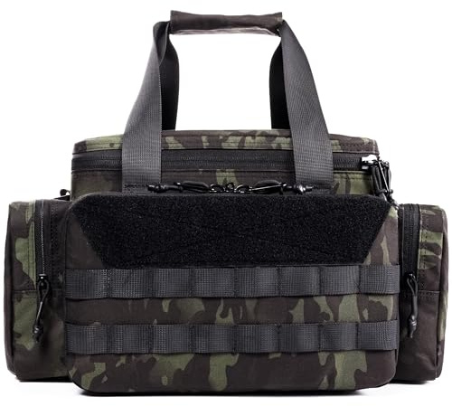 OneTigris Borsa Tattica Per Polizia E Armi Da Caccia, Borsa Per Poligono Di Tiro, Pesca, Escursionismo E Attività All'Aperto, Camouflage Nero, 45 Cm X 25 Cm X 23 Cm