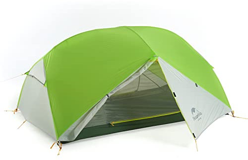 Naturehike Mongar Camping Zelt Ultraleichte 2 Personen Zelt Doppelten Kuppelzelte Outdoor Rucksackreisen Wandern (Grün/Grau)