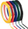Jalan Whiteboard Klebeband, Whiteboard Linien 5 Farben Sortiert, 3 mm x 66 m pro Rolle Selbstklebend Grafikband