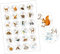 24 STICKER Adventskalenderzahlen TIERE 24 Aufkleber Waldtiere Wintertiere für Adventskalender basteln Weihnachten Adventszeit Geschenke Kindergeburtstag Waldkindergarten Schulanfang Format 4 cm, rund