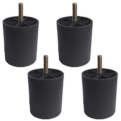 Ensemble de 4 Pieds de Meubles,Plastique Pattes de Remplacement de Meubles,Meubles Jambes de Canapé M10 Bolt pour Fauteuils de Cuisine Lits Canapé,Noire(8)