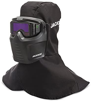 Jackson Safety Rebel Welding Mask with Digital ADF - Lightweight Auto Darkening Safety Goggles with Shield & Flame Resistant Welding Hood - ANSI Z87.1