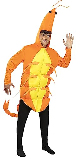 Funidelia | Déguisement crevette pour femme et homme Animaux - Déguisement pour Adultes et accessoires pour Halloween, carnaval et fêtes - Taille unique - Orange