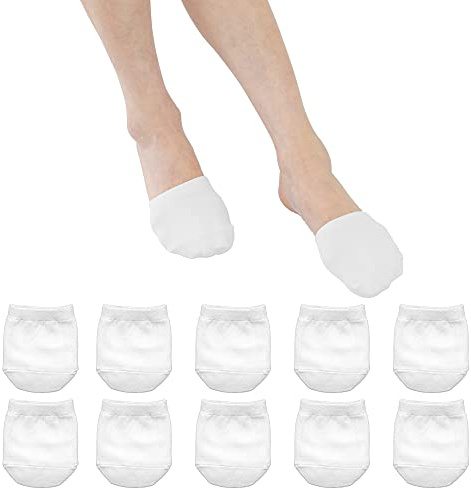 MARRON SMITH 5 Pairs Premium Cotton Mule Socks for Women – Well-Made Toe Topper No-Show Liner Socks, Comfortable, Durable, and Breathable Low-Cut Design (White)