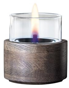 Lotus 12 Mocha Holz tischfeuer tischkamin tenderflame Ø 12 x 12,5 cm