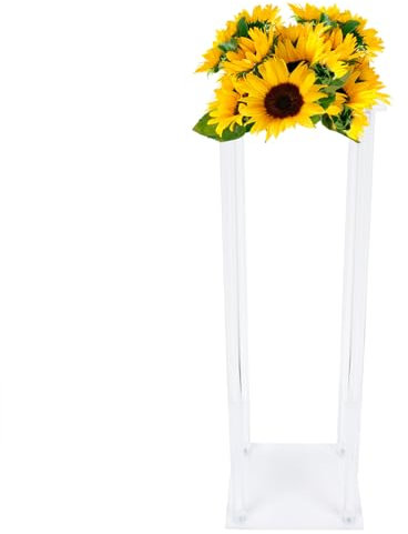 2 supporti per fiori moderni da matrimonio, con colonna in acrilico, per decorare appartamenti, feste, centri eventi