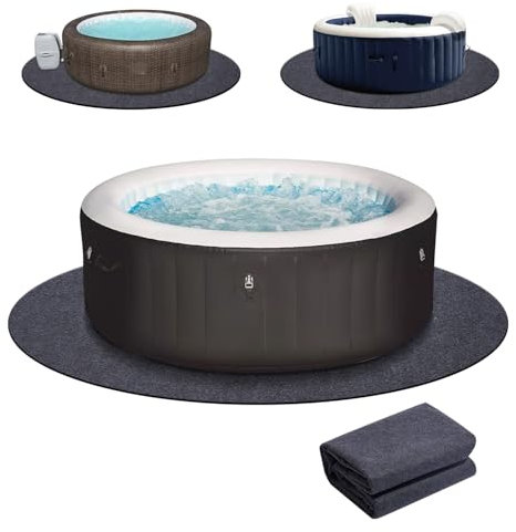 Novelfun Hot Tub Flooring Mat, Waterproof Round Mat 8.3 x 8.3 FT for Inflatable Hot Tub Outdoor Protector Backing Prevents Liquid Penetration for Protect Floor - 100Inch