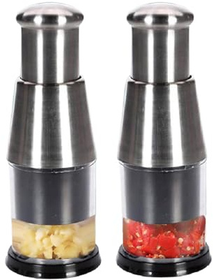 2 Piezas Prensa De Ajo Manual, Triturador De Ajos Y Cebolla Manual, Prensa De Ajos De Acero Inoxidable, Triturador Jengibre, Picadora De Ajos Y Perejil Manual Para Jengibre, Chiles