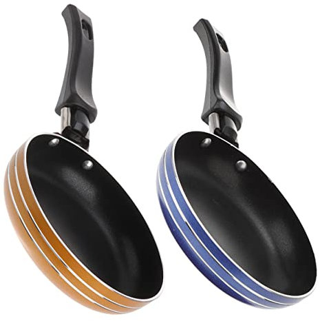 Alipis Padella Antiaderente Piccola per Uova Fritte 2 Pezzi in Alluminio Facile da Usare per Colazione