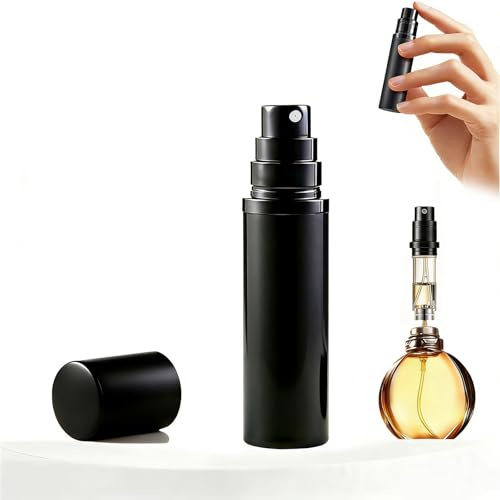 Moling 5ml Mini Vaporisateur Parfum Rechargeable Voyage,Flacon Pulvérisation Vide, Bouteille Spray,pour Sac à Main,Valise (Noir)