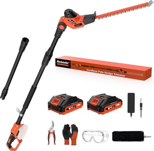 MAXLANDER Akku Heckenschere 45 cm Stabheckenschere