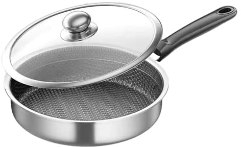 Non-Stick Pan | Induktion köksredskap med transparent lock - induktionsstekpanna | för camping matlagning elektrisk spis restaurang