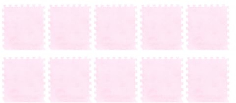 Jelquix Plyschpussel Skumgolvmatta Mjuka Sammankopplade Mattplattor med Anti-halksyta Lätt Att Installera 12,2 X 11,8 Tum för Lekrum för Barn (PINK)