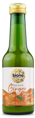Biona Ginger Pressed Juice - Organic - 200ml (4 Pack Bundle)