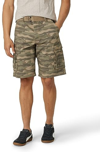 Lee Dungarees New Belted Wyoming Cargo Short Pantalones Cortos, Camuflaje de Fatiga, 38 para Hombre