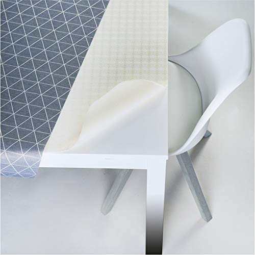 LILENO HOME Molton Tischpolster als Tischdeckenunterlage in weiß (110 x 250cm) - wasserdichte u. rutschfeste Tischunterlage als idealer Schutz für Tisch - Unterlage eckig für alle Tischdecken