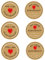 Ouceanwin 480 Stück Kraft Selbstgemacht mit Liebe Geschenkaufkleber Vintage Selbstklebend Abdichtung Aufkleber Handmade Label Papier Rund Geschenksticker für Backen Geschenktüten Hochzeit