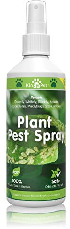 KinderPet® Natural Organic Plant Spray, Flowers, Fruit, Vegetables, Pest Bug Control, Greenfly, Blackfly, Aphids, Whitefly, Spider Mites, Mealybugs, Scale, Mildew, Indoors Outdoors Gardening 250ml