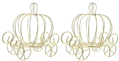 TOPBATHY Pumpkin Cart Candy Box Metal Storage Decorative Holder for Wedding Party Favors Birthday Baby Shower Candy Pack Box