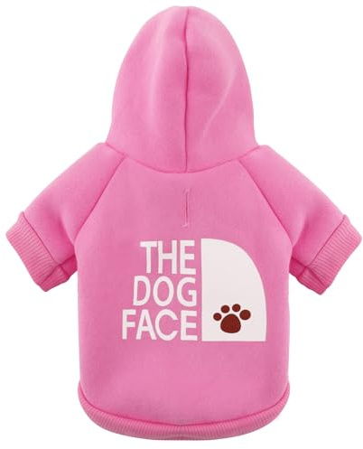 Paiaite Pink Chihuahua Dog Hoodie: Keep Your Pup Warm and Stylish with a 'The Dog Face' Printed Sweatshirt Pet Clothes, and Sweater Coat All in One Perfect for Winter and Cool Summer Nights! Pink M