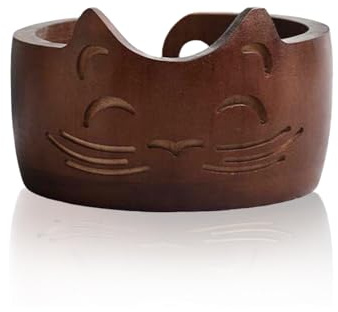 Hinourisha Wood Yarn Bowl, Yarn Knitting Bowl, Crochet Yarn Holder, 6.7inch, Wool, String or Crochet #002