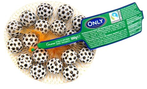 1x 84 g Schoko-Fußbälle im Netz/Schokolade im Netz/Schokofiguren