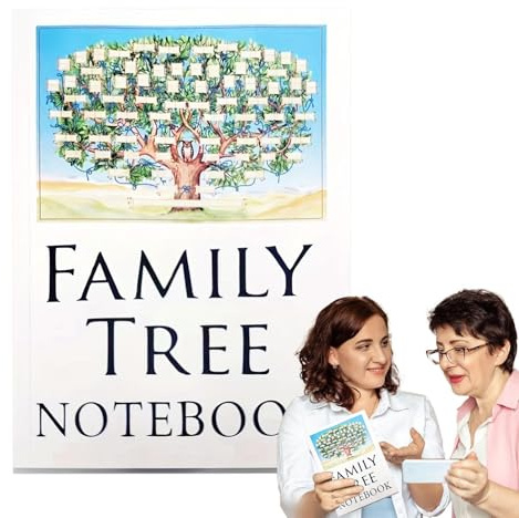 Familjehistorisk dagbok, Släktforskningsarrangör, Släktträd Anteckningsbok diagram, Släkthistoriska diagram att fylla i boken, släkthistoriska register för förfäder