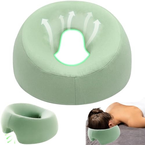 TZEKING Reposacabezas de Masaje para Cama,Almohada de Masaje Boca Abajo,Almohada De Masaje Facial,cojín de relajación Facial,reposacabezas de Cama de Masaje,Almohada Propensa A Masaje,para SPA,Salón