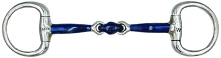 Equine Smile ES0166 JW Gebiss Sweet Iron Olivenkopfgebiss Olivenkopftrense Doppelt Gebrochen aus Edelstahl Ringdurchmesser 50 mm Gebissstärke 13 mm (12.5 cm)