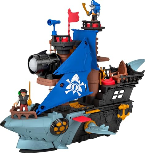 Imaginext Haimaul-Piratenschiff Spielset, 2 Figuren & Boot