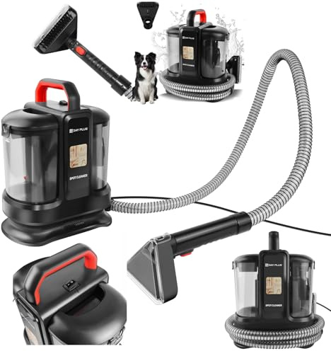 Lucn 5000W Spot Washer Hurricane Wet Handheld Vacuum Cleaner for Car, Sofa, Upholstery, Carpet, Stairs. Compact, Powerful Cleaning Machine with Dual-Tank