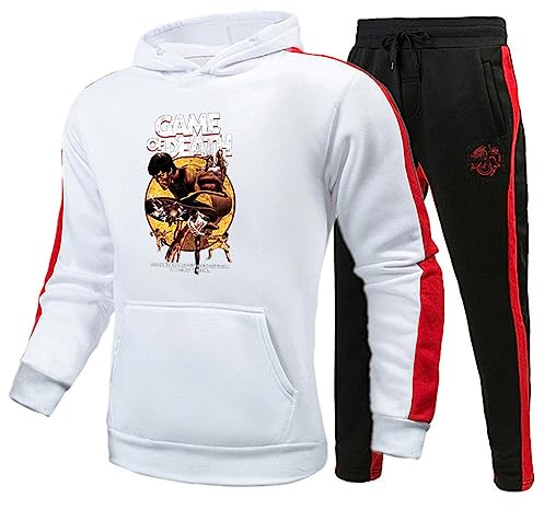 keepmore Li Xiaolong Hoodie + Pantalon Set pour Femmes Hommes Costume de Survêtement imprimé en 3D Kung Fu Chinois Li Xiaolong Costume Harajuku Streetwear