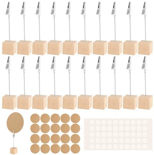 20 Stück Fotohalter mit Klammern, Haltbarkeit Fotohalter, Postkartenhalter, Fotoständer, Zettelhalter, Notizzettel Halter, Kartenhalter Tisch für Klemmen und Sichern Von Gegenständen