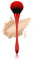 Large Powder Makeup Brush, Soft Fluffy Blush Brush for Face, Setting and Bronzer, with Nail Dust Cleaner (RED)