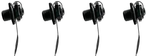4 Stück Schlauchboot Ventil, 3 in 1 Schlauchboot Ventil, Universal Fit Luftventil für Aufblasbare, Ersatz Schraube Luftventil für Schlauchboot, Fischerboote, Towables, Paddel-Boote, Kajak (Schwarz)