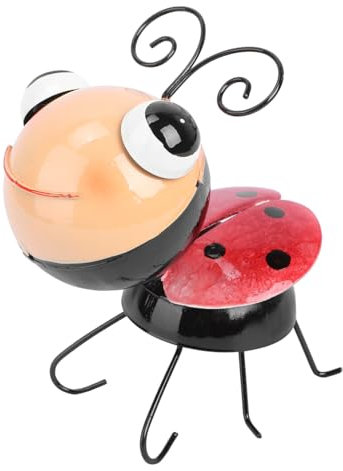 Warmhm Décorative en Métal pour Jardin Et Intérieur - Sculpture Rouge Élégante - Ornement Artistique en Fer Idéal pour Décorer Patio Et Cour